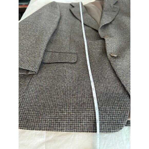NORDSTROM Signature Men’s Blazer Suit Jacket Plaid 100% Wool Coat Business 42R - Picture 7 of 11